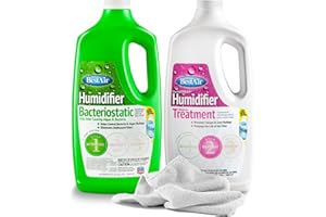 Daley Mint Towel + 2 Best Air Humidifier Treatment Combo, 32oz | Bundle of Bacteriostatic & HumidiTreat Water Treatments for Humidifiers | Prevent Build-Up + Maximize Use