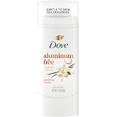 Dove Deodorant Stick Sparkling Vanilla Aluminum Free 2.4 oz | For everyday wear, Helps stop odor &amp; stay fresh, With prebiotic glycerin, Vanilla scent