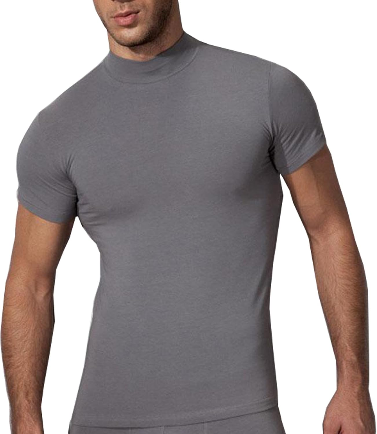 Doreanse Underwear Herren Stehkragen Shirt Business Unterhemd Slim Fit