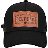 World's Best Dad Hat for Men Fathers Day Birthday Gifts from Daughter Girl for Papa, Fathers Day Embroidered Baseball Cap Black