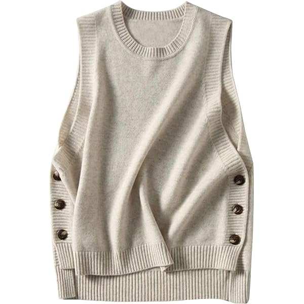 futurino Women's Boxy Solid Color Low V Neck Marled Knitted
