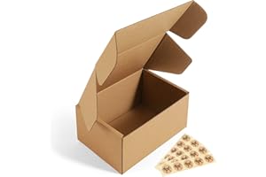 Eupako 6x4x3 Shipping Boxes Small Corrugated Cardboard Box - 25 Pack Brown Mailing Boxes for Packaging Small Business, Mailer Box