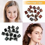 Hanyousheng 30Pcs Mini Hair Clamps Non-slip Barrette Clip Black Brown view 3