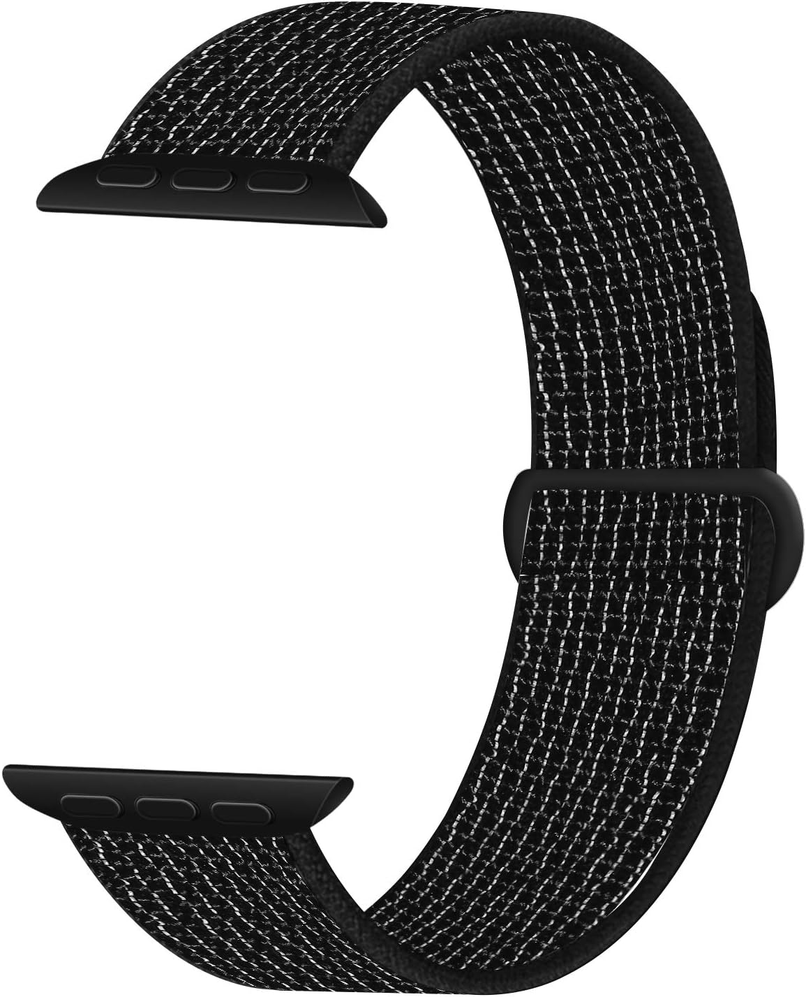 Seektime Sport Band Compatible with Apple Watch Band 38mm 40mm, Nylon Sport Loop, Soft Strap Replacement for iWath 5 4 3 2 1 (Black Nike)