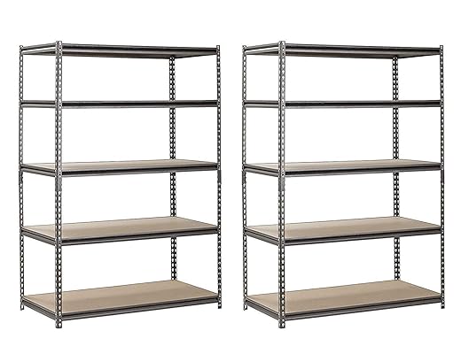Muscle Rack Silver Vein Steel Storage 5 Shelves, 4000 lb Capacity