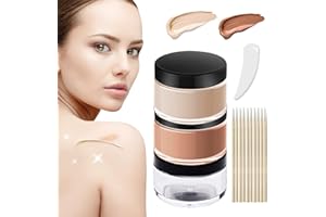 FEUGOLE Tattoo Cover Up, 2 Colors Tattoo Cover Up Makeup Waterproof Concealer-Professional Waterproof Skin Concealer(2x20g)