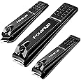 Nail Clippers,3 Piece Toenail Clippers Fingernail Clipper Nail Clippers for Men Women Adult, Nail Cutter Nail Clippers Set for Thick Toenails & Nails Black-no Case