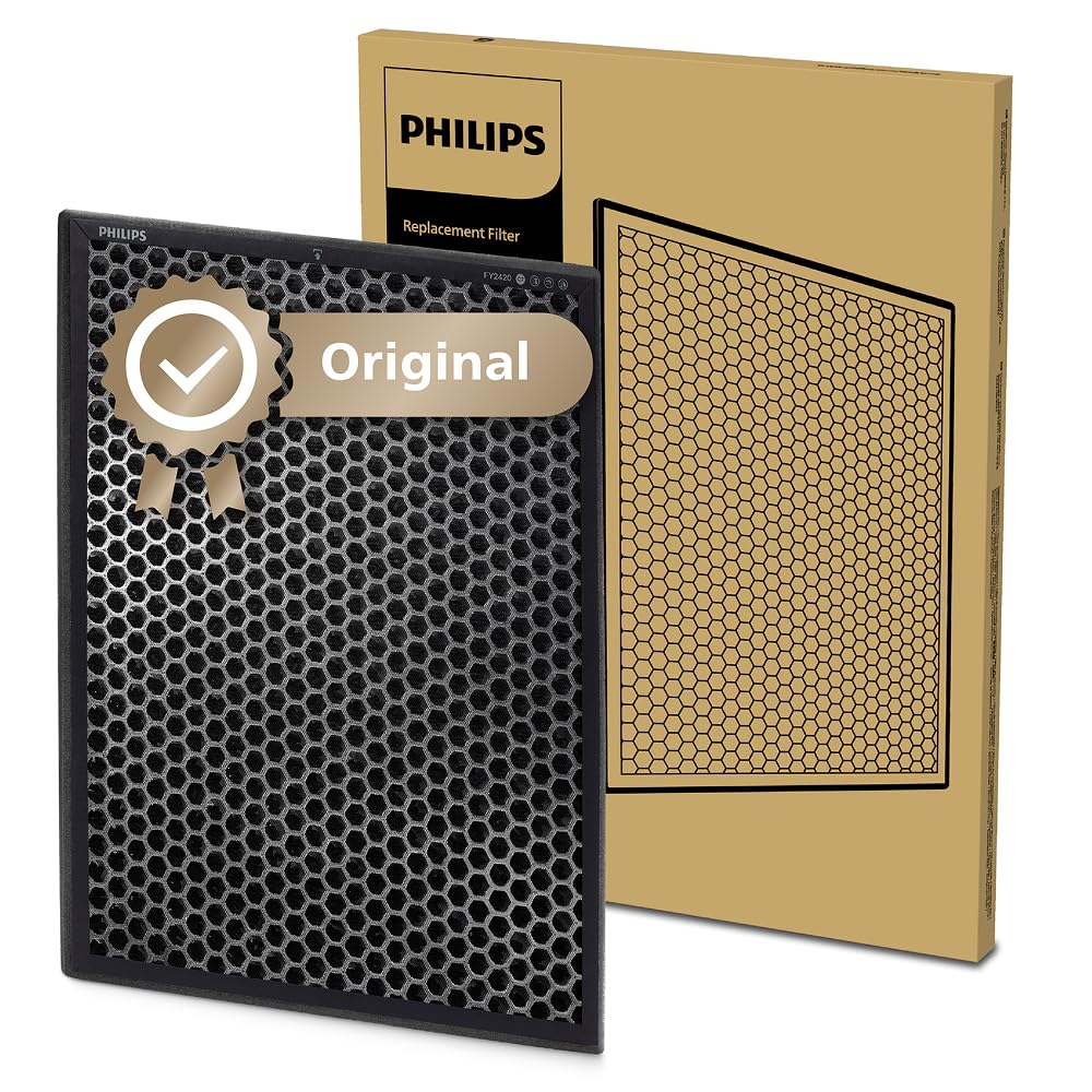 Philips Original Replacement Filter for Air Purifier 2000i and 3000i Series AC2887/AC2889, AC2892, AC3829, Active Carbon, 12 Months Lifetime, Black/White (FY2420/30)