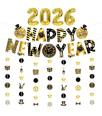 GoldRock Glitter oudejaarsavond decoratie 2026 feestslinger