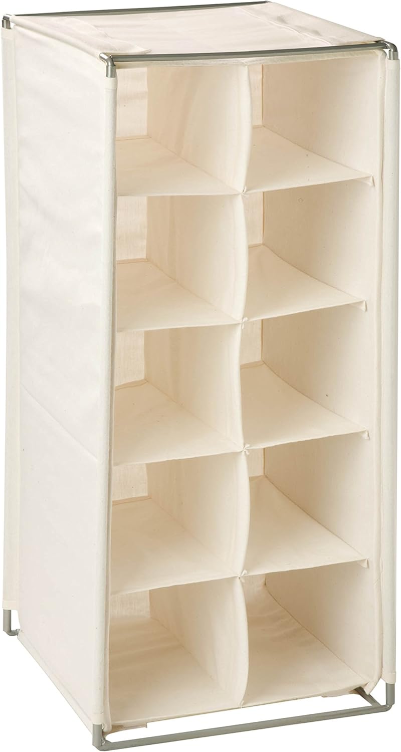 closetmaid 10 pair stackable shoe rack on Amazon Com Honey Can Do Sho 01656 10 Pair Shoe Organizer Storage Cubby Natural Home Kitchen