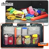 SURDOCA Hanging Car Boot Organiser XL Grey 600D Oxford Storage Bag view 3