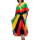 Yanziliu Caftans for Women Beach Cover Up Swimsuit Coverups Swimwear Tropical Dresses 2025 Summer Kaftan Dress