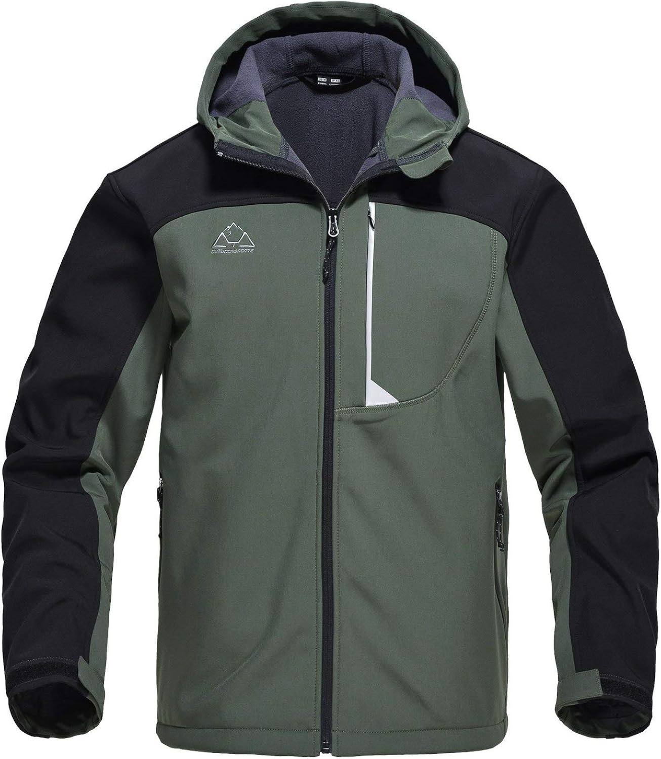 Rdruko Men's Outdoor Softshell Jacket Polar Fleece Lined Waterproof Tactical Hiking Climbing Hooded Jacket: Clothing