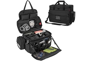 ITHWIU Patrol Bag Law Enforcement, Police Gear Bag Car Front Seat Organizer for Police with Laptop Layer and Cup Holders, MOLLE System, Fits Vehicle Passenger Seat Black