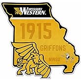 Rico Industries NCAA Missouri Western State Griffons State Shape Cut Pennant - Home and Living Room Décor - Soft Felt EZ to Hang
