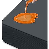 QUWOU Queen Mattress Protector Waterproof Mattress Cover with 18" Deep Pocket Bed Cover, Fitted Sheet Style Noiseless Breathable Machine Washable, Dark Gray (60'' X 80'')