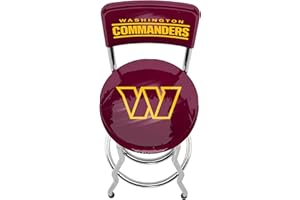 ARCADE1UP NFL Blitz High Back Stool with Adjustable Height and Swiveling Padded Seat (Washington Commanders)