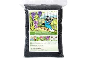 OGORI 25' x 50' Bird Netting Heavy Duty Nylon 3/4" Mesh Garden Netting Protect Fruit Trees, Plants and Vegetables