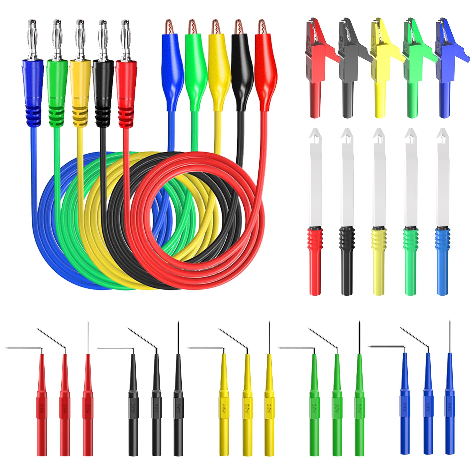 Goupchn Back Probe Kit 30PCS Banana Plug to Copper