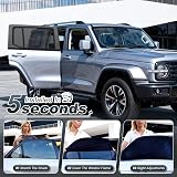 PEYOU Car Window Shades 2 Pack Breathable UV Sun Block 44.9x25.6 for Rear view 5