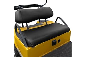 NOKINS Golf Cart Waterproof Seat Covers,Smooth and Simple,No Stapler Required, Fits EZGO, Club Car, Yamaha Vinyl Replacement Seat Cover