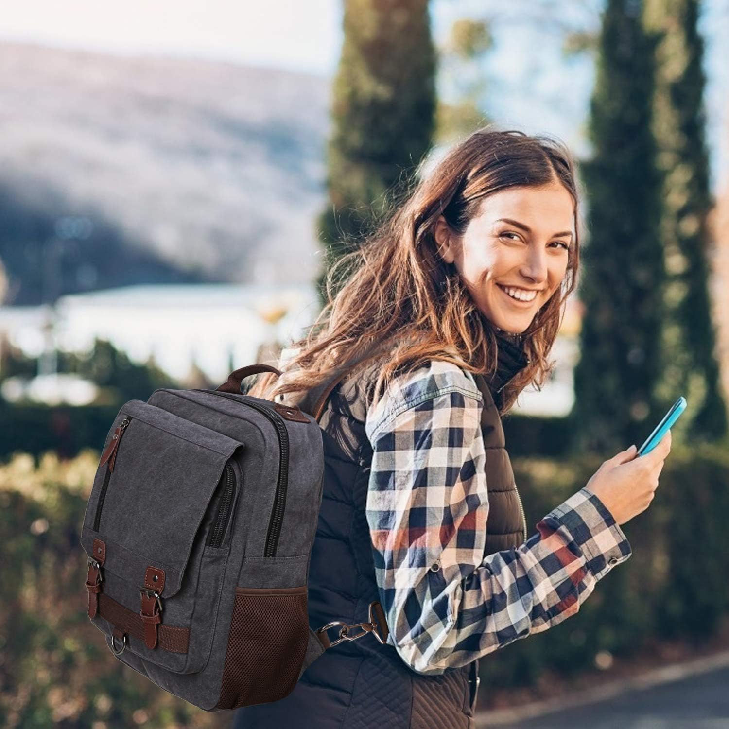 WOWBOX Sling Bag for Men Sling Backpack Laptop Messenger Bag Fit 15.6": Shoes