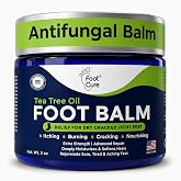 Antifungal Cream for Athletes Foot, Jock Itch, Ringworm, Dry Cracked Heel | Tea Tree Oil Foot Balm Softens Calluses, Dry Cracked Feet Moisturizer, Relieves Itching, Burning, Cracking 2oz | 1 Pack