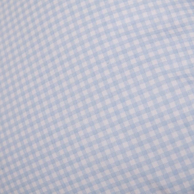 Hans-Textil-Shop Stoff Meterware, Karo 3x3 mm, Hellblau, Baumwolle