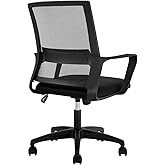 BestOffice Desk Chair for Office which is Ergonomically Made with Cushion, Armrest & Lumbar Support, Nylon (Black)