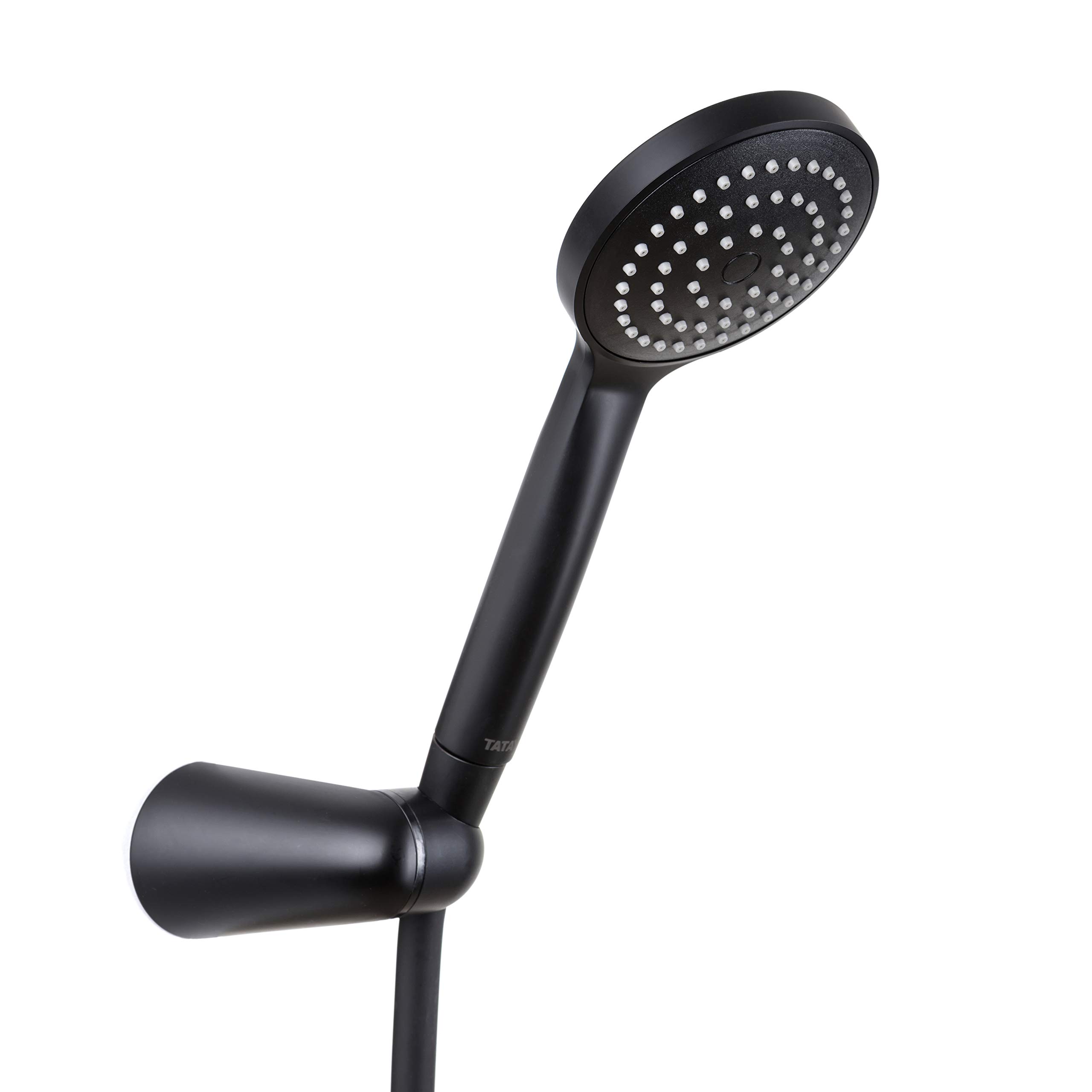 TATAY 1-function black ABS shower holder kit, including multi-position holder, and 1.5m black PVC hose