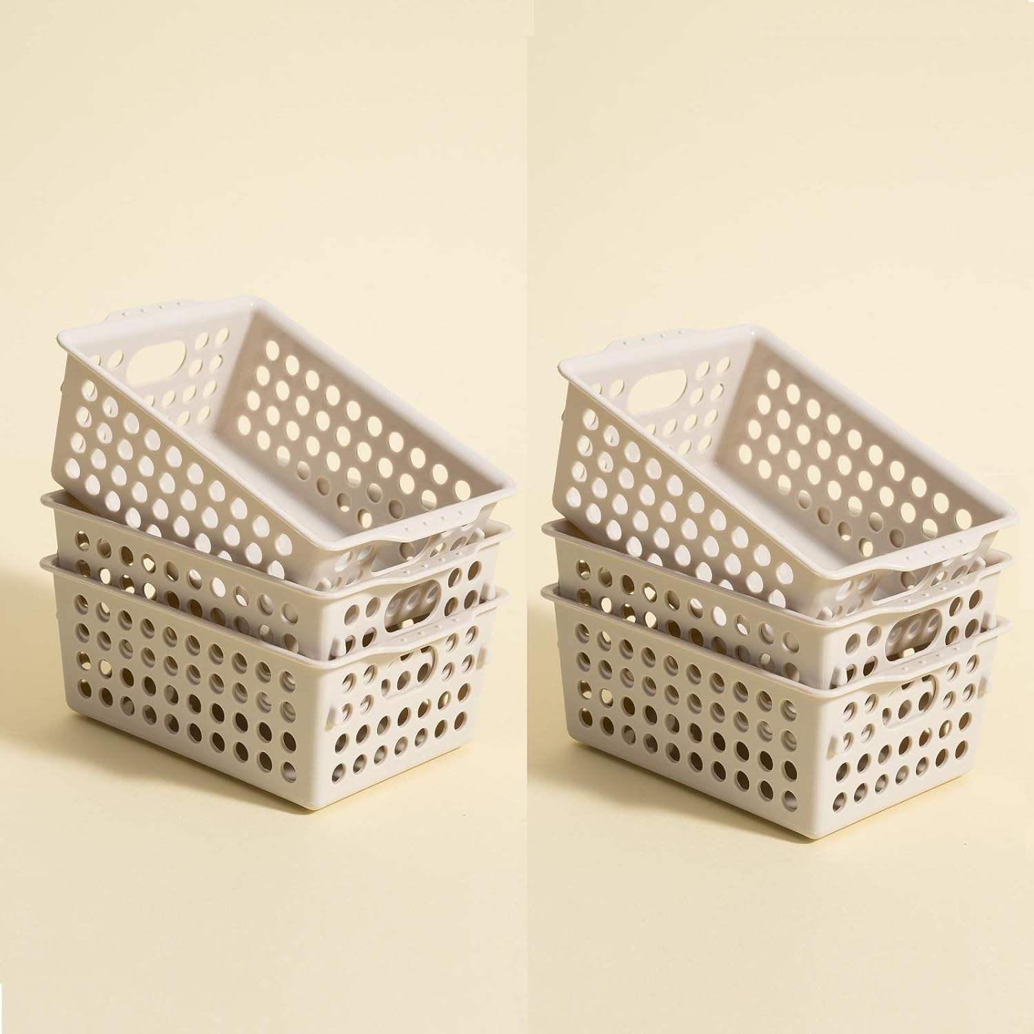 Small Baskets for Organizing 6 Pcs Desk Drawer Organizers Bins Bathroom