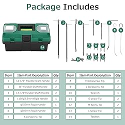 Alikali 23PCS Packing Extractor Set,Portable Steel