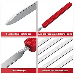 Grill Skewers with Silicone Handle, 16" Long Kebab