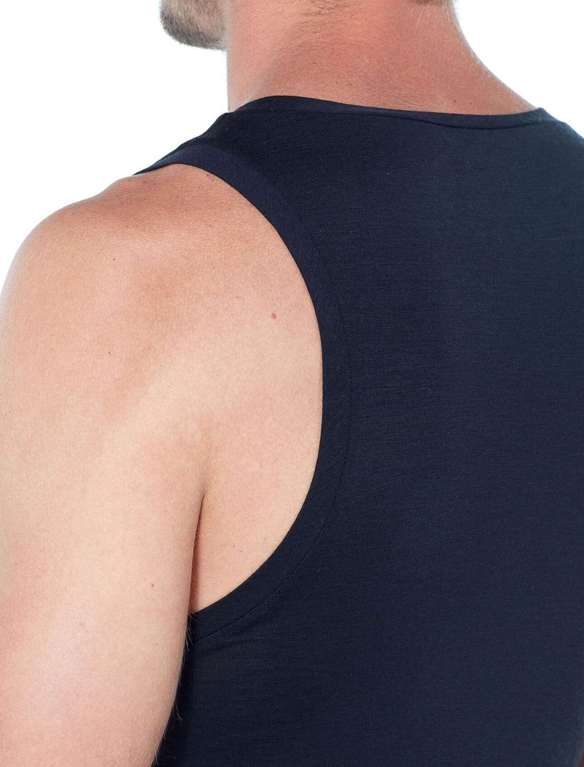 Icebreaker Merino Men's Anatomica Tank Top, Black/Monsoon, Large: Clothing