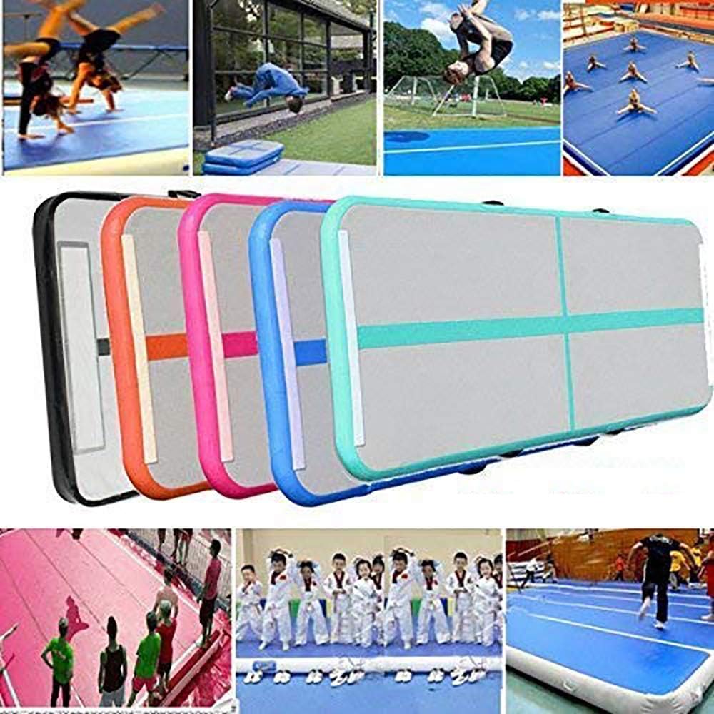 FBSPORT 13ft/16ft/20ft/23ft/26ft Inflatable Gymnastics Air Track Tumbling Mat 4/8 inches Thickness Airtrack Mats for Home Use/Training/Cheerleading/Yoga/Water with Pump : Sports & Outdoors