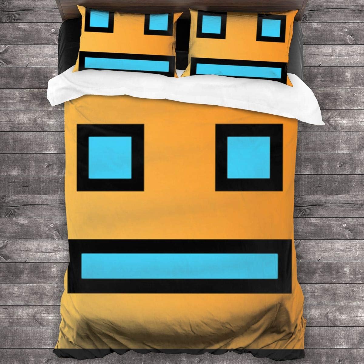 Ge-ome-Try D-ash Games Bedding Set Ultra-Soft for Adult Kid 3 Piece Comforter Sheet Set 86"x70"