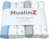MuslinZ Muslin Cloths for Baby 70x70cm 6 Pack Pure Cotton Soft Breathable view 6