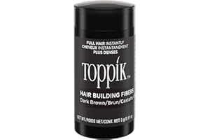 TOPPIK Hair Building Fibers for Instantly Fuller Hair, Dark Brown, 3 g