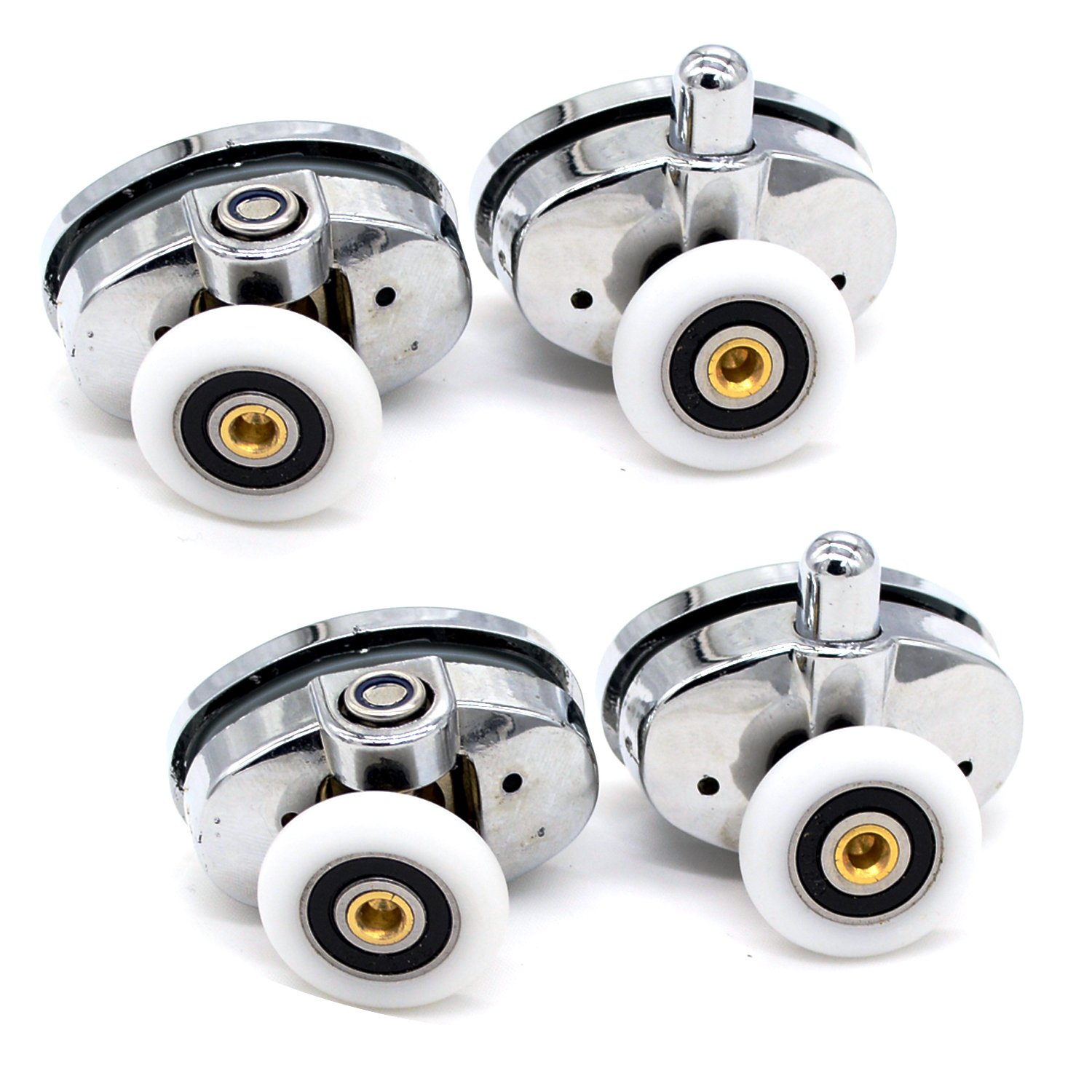 YUANQIAN New Set of 4 new Oval Singel Wheel Shower Door Rollers 23mm