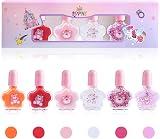 LOPHE Rainbow Color Kids Nail Varnish Set Non-Toxic Peel-Off Quick Dry