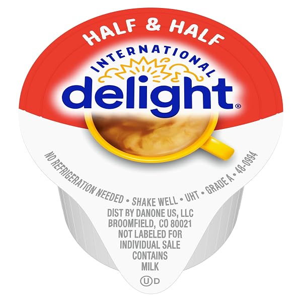 INTERNATIONAL DELIGHT COFFEE CREAMER SINGLES, HALF & HALF,...