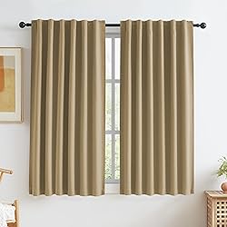 KEQIAOSUOCAI Burlap/Camel Linen Curtains Natural