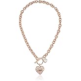 GUESS Women's Toggle Logo Charm Necklace, Rose Gold, One Size
