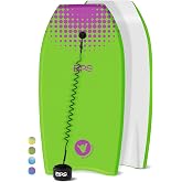 BPS New Zealand &lsquo;Shaka&rsquo; Body Board for All Wave Conditions - Lightweight with EPS Core, HDPE Slick Bottom, Body Boards for Beach with Wrist Leash and Plug for Kids and Adults - All Skill Levels