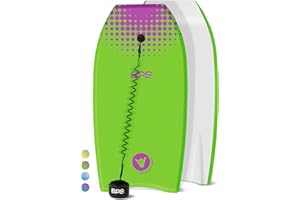 BPS New Zealand ‘Shaka’ Body Board for All Wave Conditions - Lightweight with EPS Core, HDPE Slick Bottom, Body Boards for Beach with Wrist Leash and Plug for Kids and Adults - All Skill Levels
