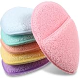 6 Pcs Face Sponges for Cleansing, Reusable Exfoliating Face Sponge Colorful Facial Sponges for Washing Face Makeup Remover Exfoliating Pads for Daily Clean