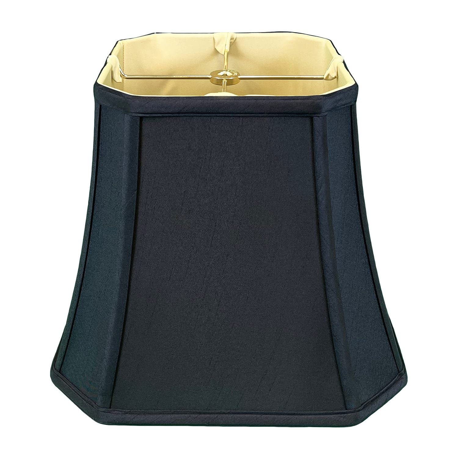 Royal Designs Square Cut Corner Bell Lamp Shade, Black, 5 x 10 x 8.75