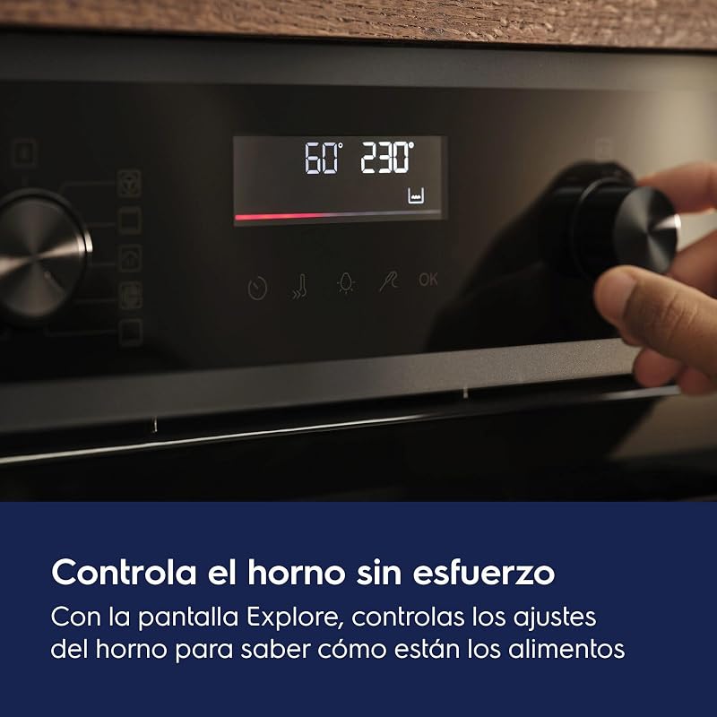 Horno Eléctrico Empotrable, EOF6P54TX, Pirolítico, 72 L