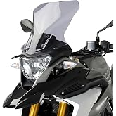 Double Bubble Tall Touring Windshield Fit for G310GS 2017-2024, Smoke | Effectively Deflects Wind &amp; Debris, Reduced Rider Fatigue, Wind Noise Reduction, Durable PC, Cold Weather Protection, Bolt-On