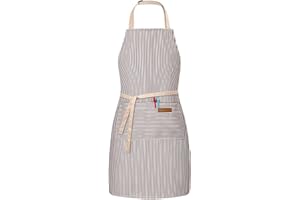 BeLuyi Adjustable Bib Apron with 2 Pockets Chef Cooking Kitchen Restaurant Aprons for Women Men